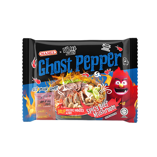 MAMEE Spicy Beef Mushroom Soup Instant Noodles Ghost Pepper 103g