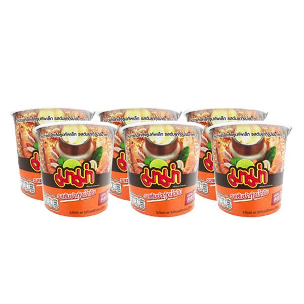 MAMA Instant Noodles Cup Lek Shrimp Creamy Tom Yum Flavour 42g x 6Pcs