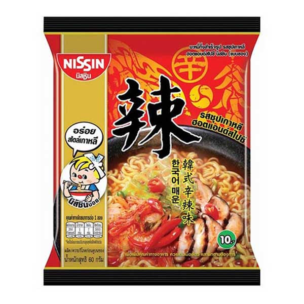 Nissin Instant Noodle Korean Hot & Spicy Soup Flavour 60g