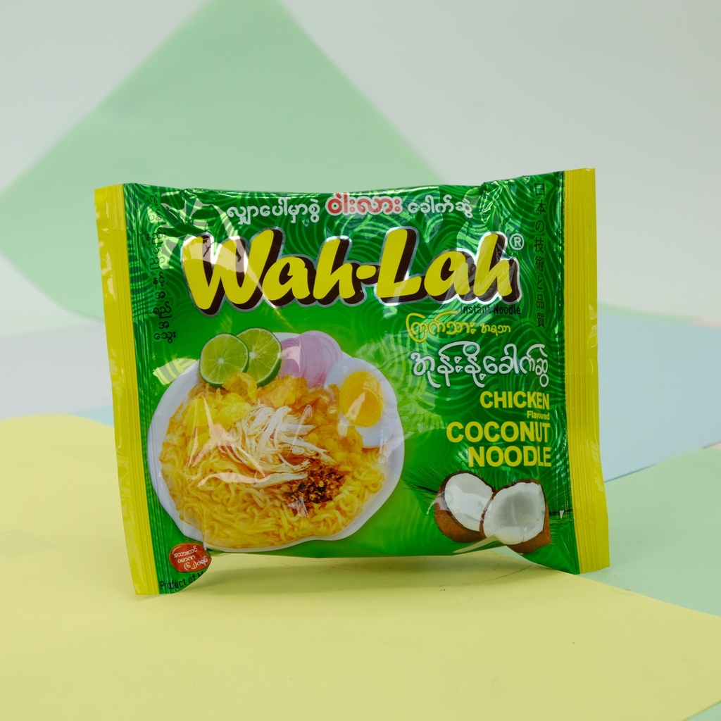 Wah-Lah Instant Noodle Chicken Flavoured Coconut Noodle 62g